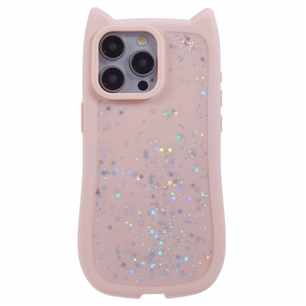JTW Series For iPhone 13 Pro Max Case TPU Phone Cover Epoxy Shiny Glitter - Pink