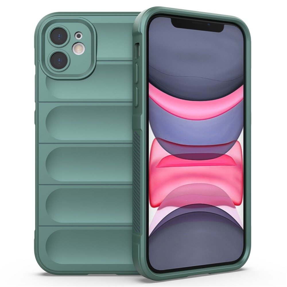 For iPhone 11 Phone Case Anti-scratch Soft TPU Rugged Back Cover - Green