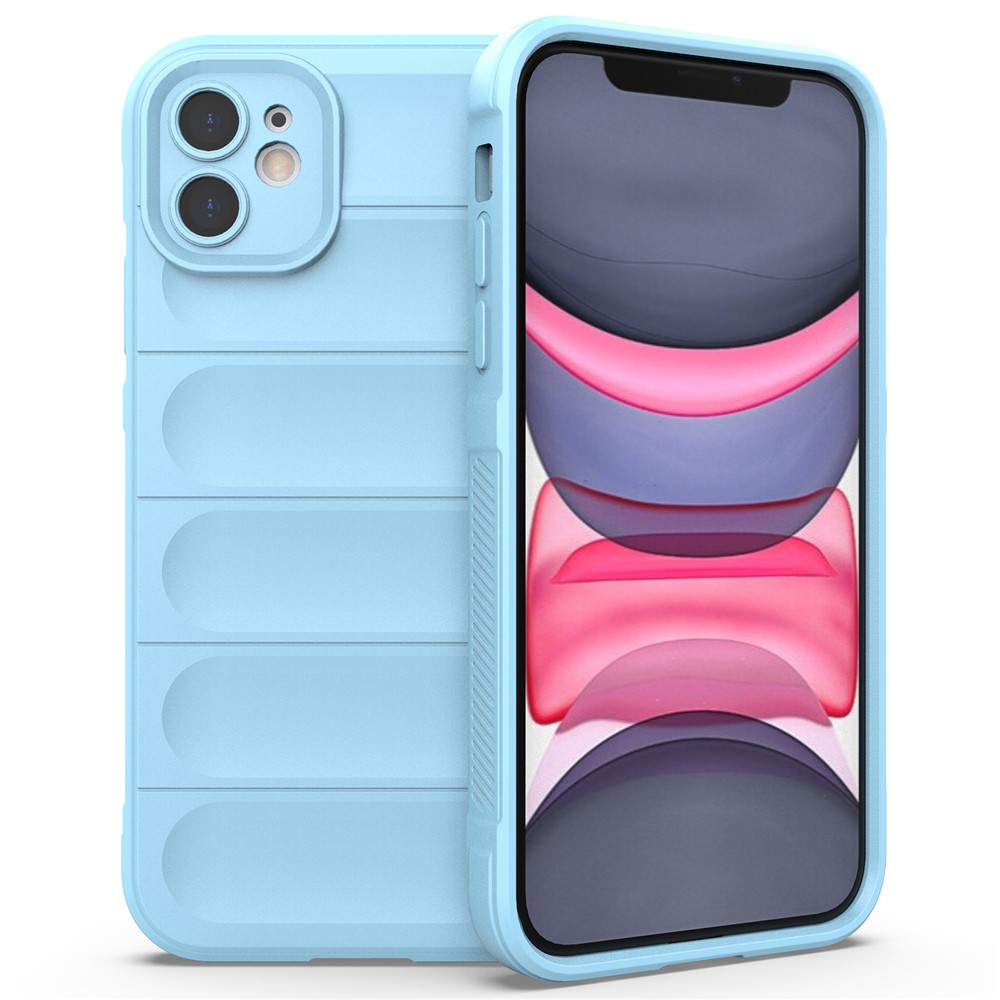 For iPhone 11 Phone Case Anti-scratch Soft TPU Rugged Back Cover - Baby Blue