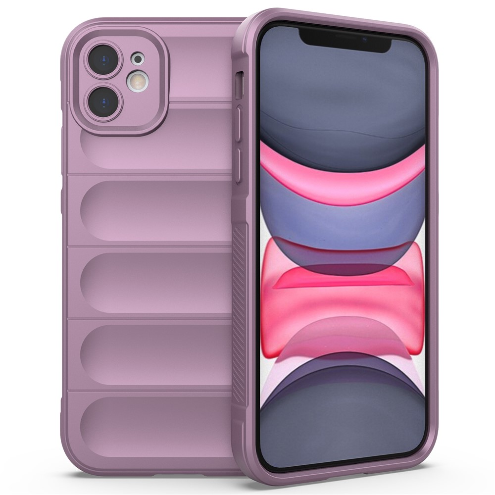 For iPhone 11 Phone Case Anti-scratch Soft TPU Rugged Back Cover - Light Purple