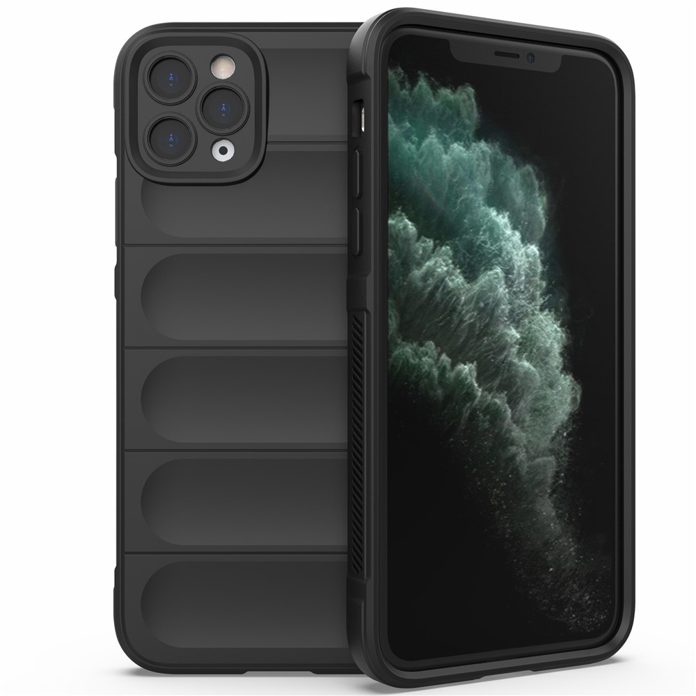 For iPhone 11 Pro Max Case Anti-Drop Flexible TPU Mobile Phone Cover - Black