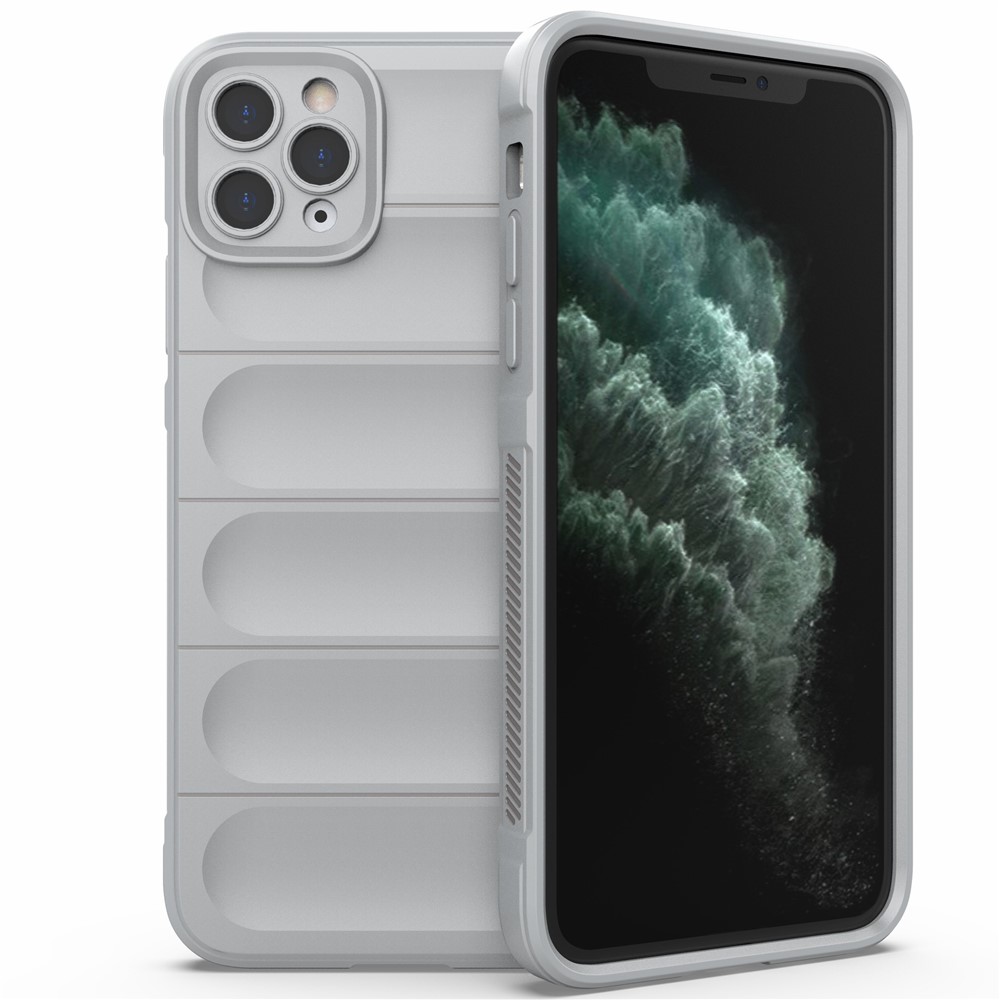 For iPhone 11 Pro Max Case Anti-drop Flexible TPU Mobile Phone Cover - Light Grey