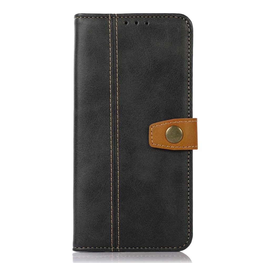Anti-scratch Phone Case For Motorola Edge 30 Lite 5G, PU Leather Calf Texture Wallet Cover Magnetic Clasp Phone Shell - Black-6
