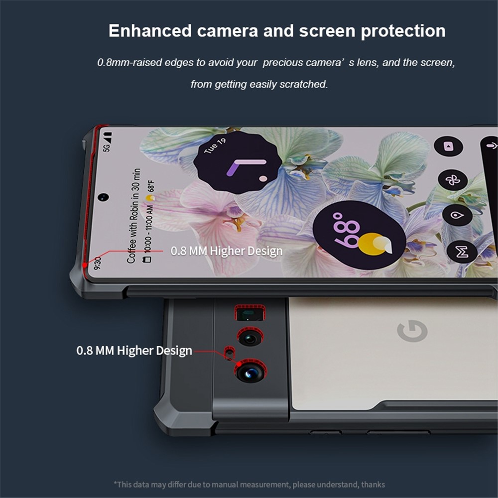 XUNDD For Google Pixel 6 Pro 5G Hybrid Phone Back Cover with Corners Airbag Protection Anti-shock Mobile Phone Case - Black-10