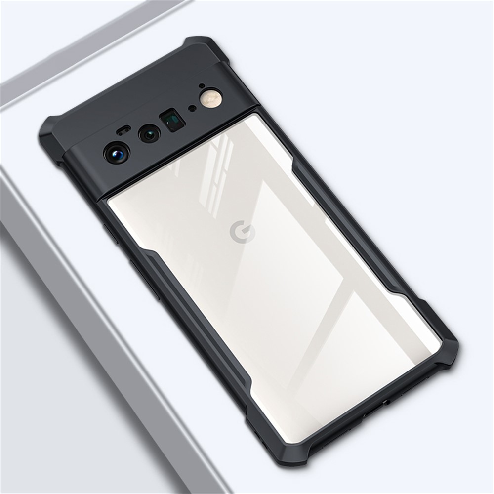 Xundd Para o Google Pixel 6 Pro 5g Hybrid Teleping Back Com Corners Protection Protection Anti-shock Celular Case - Preto