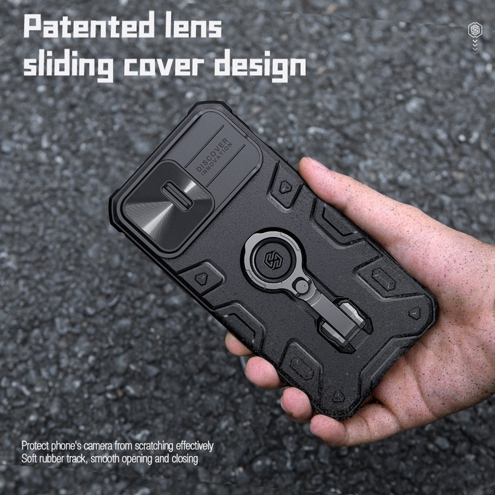 NILLKIN CamShield Armor Pro Phone Case for iPhone 14 Pro, Anti-drop Phone Cover Kickstand Compatible with MagSafe Wireless Charging - Black-4