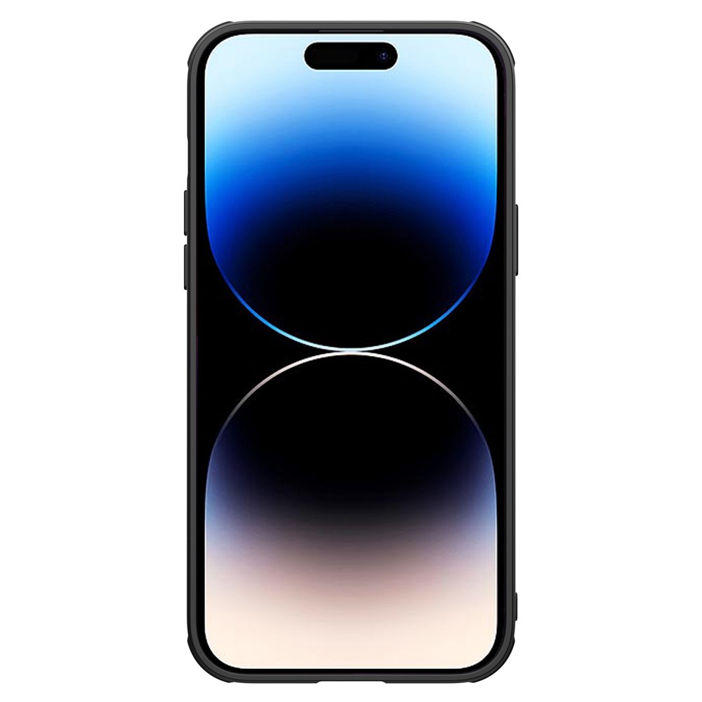 NILLKIN for iPhone 14 Pro Max Anti-scratch Phone Back Cover Nylon Fiber Textured Hard PC + Soft TPU Phone Case with Slide Camera Cover - Black-3