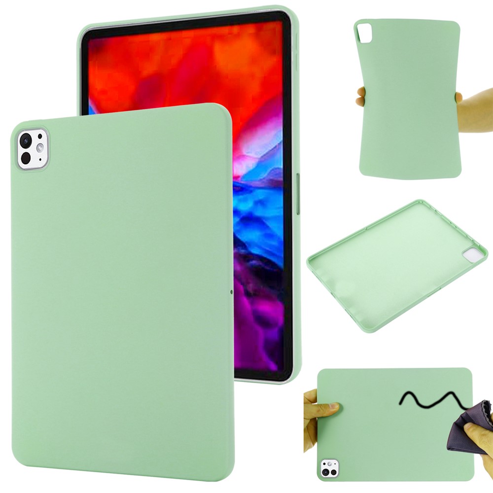 For iPad Pro 11 (2025) / 11 (2024) Case Liquid Silicone Anti-Scratch Tablet Cover - Green