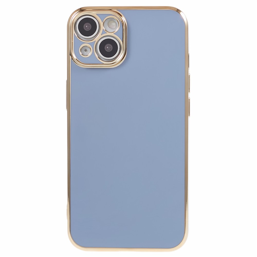 For iPhone 13 mini Case 6D Electroplating TPU Phone Cover Precise Cutouts for Camera Lens - Blue
