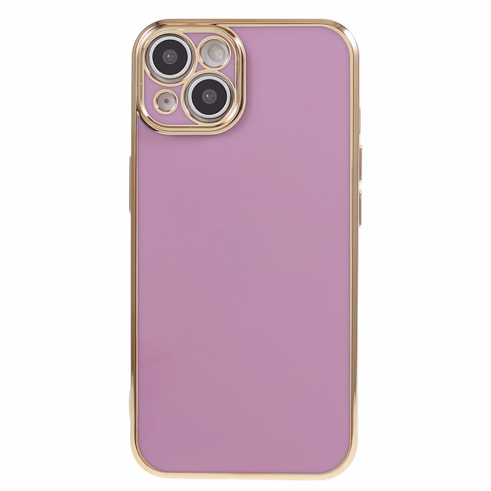 For iPhone 13 mini Case 6D Electroplating TPU Phone Cover Precise Cutouts for Camera Lens - Purple