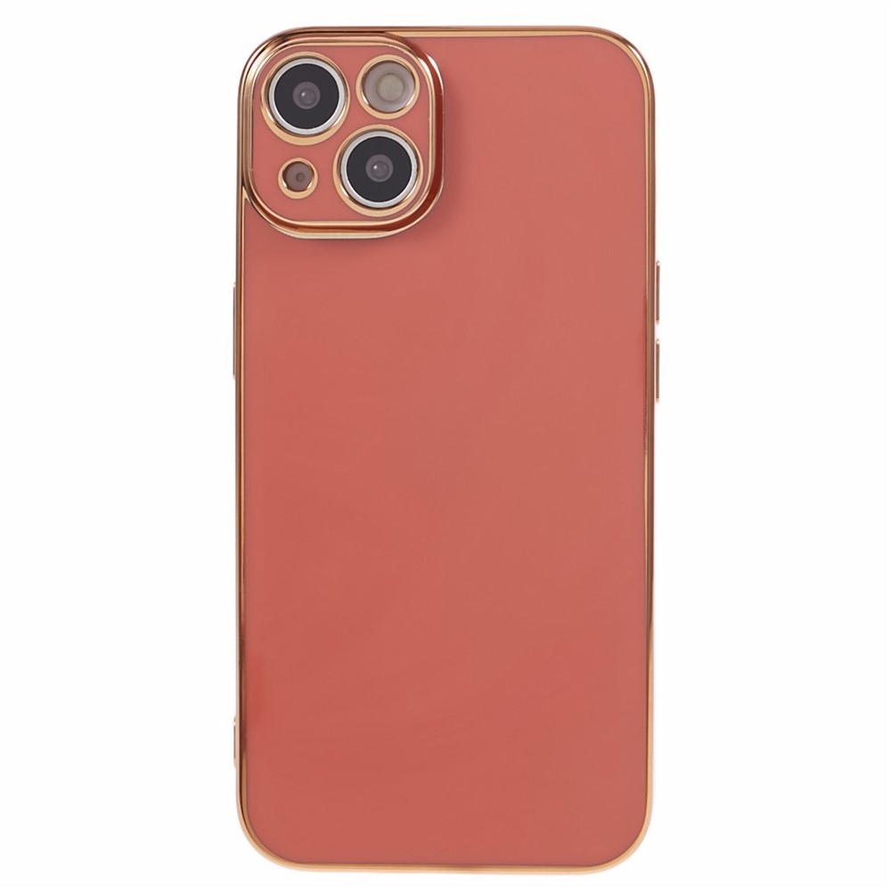 For iPhone 13 mini Case 6D Electroplating TPU Phone Cover Precise Cutouts for Camera Lens - Red