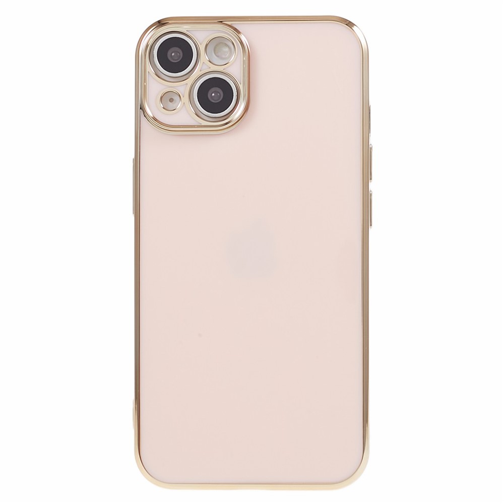 For iPhone 13 mini Case 6D Electroplating TPU Phone Cover Precise Cutouts for Camera Lens - Pink