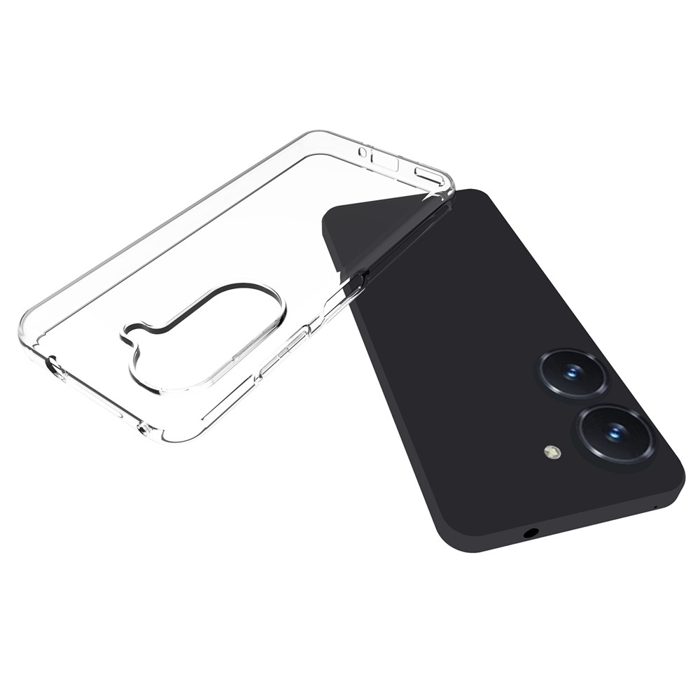 10Pcs / Pack For Asus Zenfone 9 5G Transparent TPU Phone Case Shockproof Precise Cutouts Inner Watermark-Free Phone Cover-2