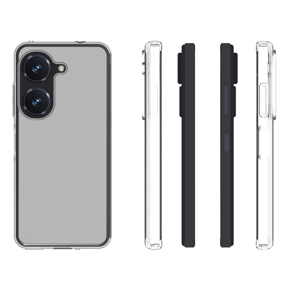 10Pcs / Pack For Asus Zenfone 9 5G Transparent TPU Phone Case Shockproof Precise Cutouts Inner Watermark-Free Phone Cover-6