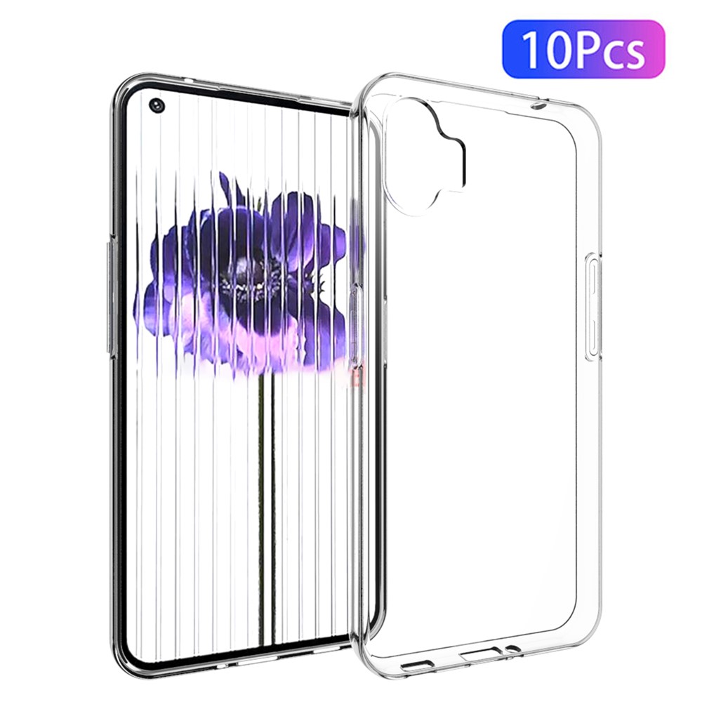 10Pcs / Pack For Nothing phone (1) 5G Transparent TPU Phone Case Inner Watermark-Free Anti-fall Lightweight Phone Cover-1