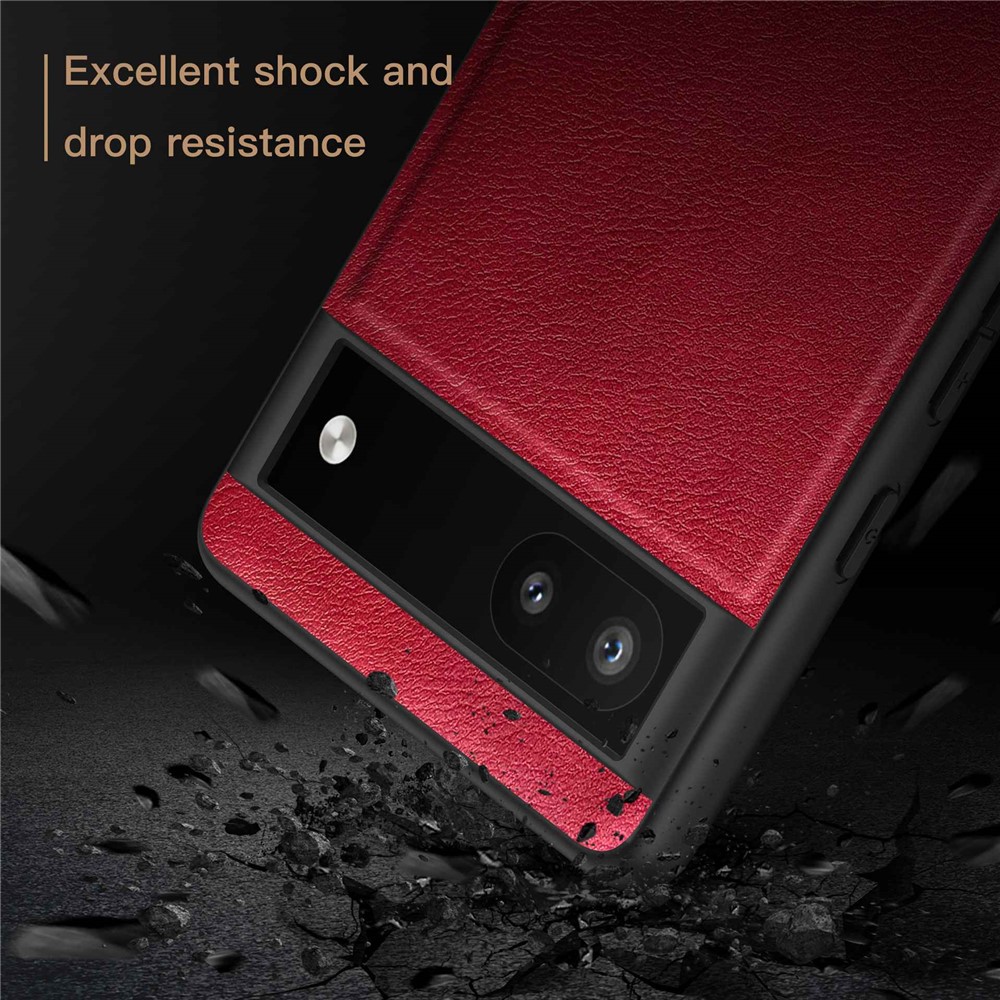 For Google Pixel 6a Retro Phone Case Multi-layer Protection TPU+PC+PU Leather Wear-resistant Phone Back Cover - Blue-7