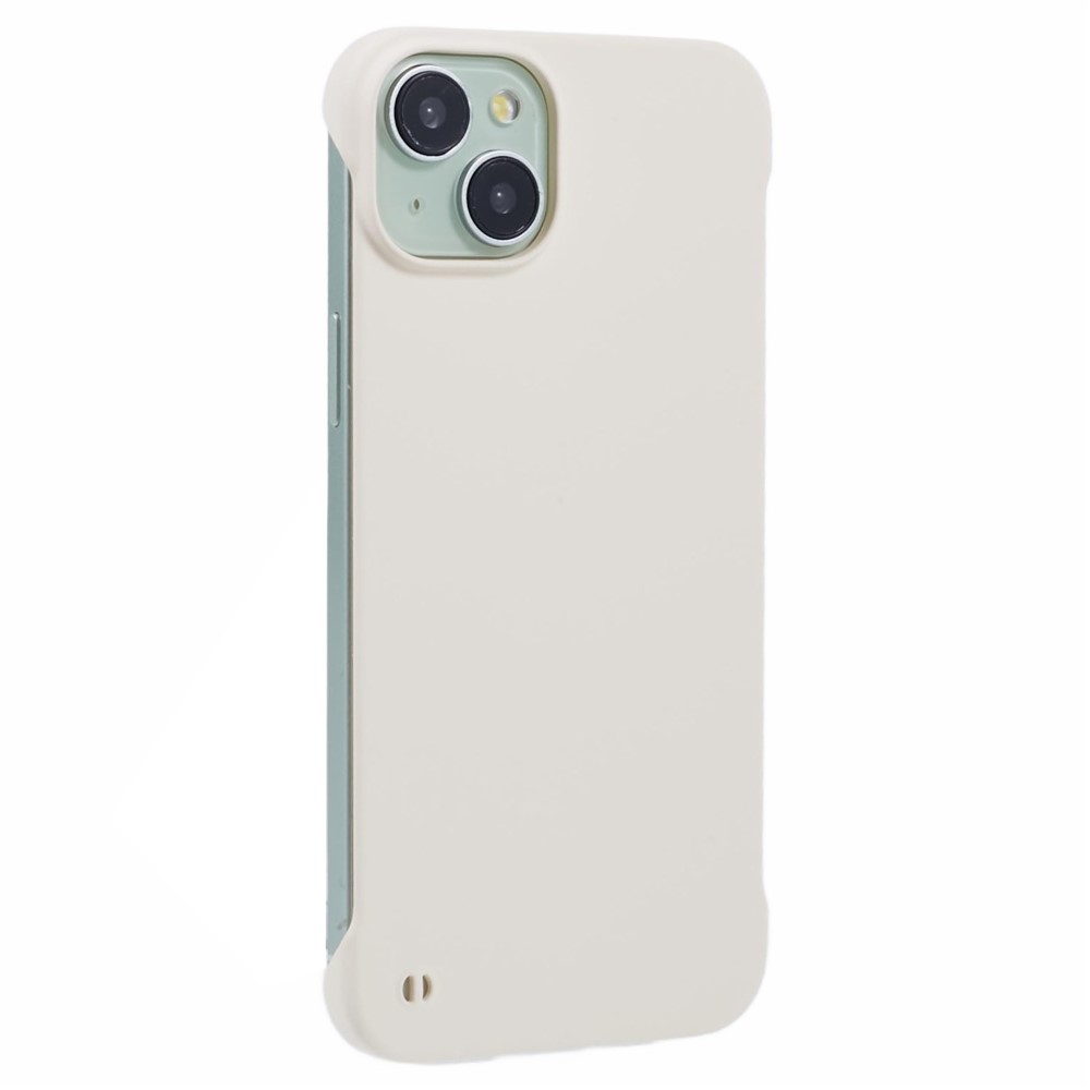 For iPhone 15 Plus Case Hard PC Phone Cover Frameless Breathable - White