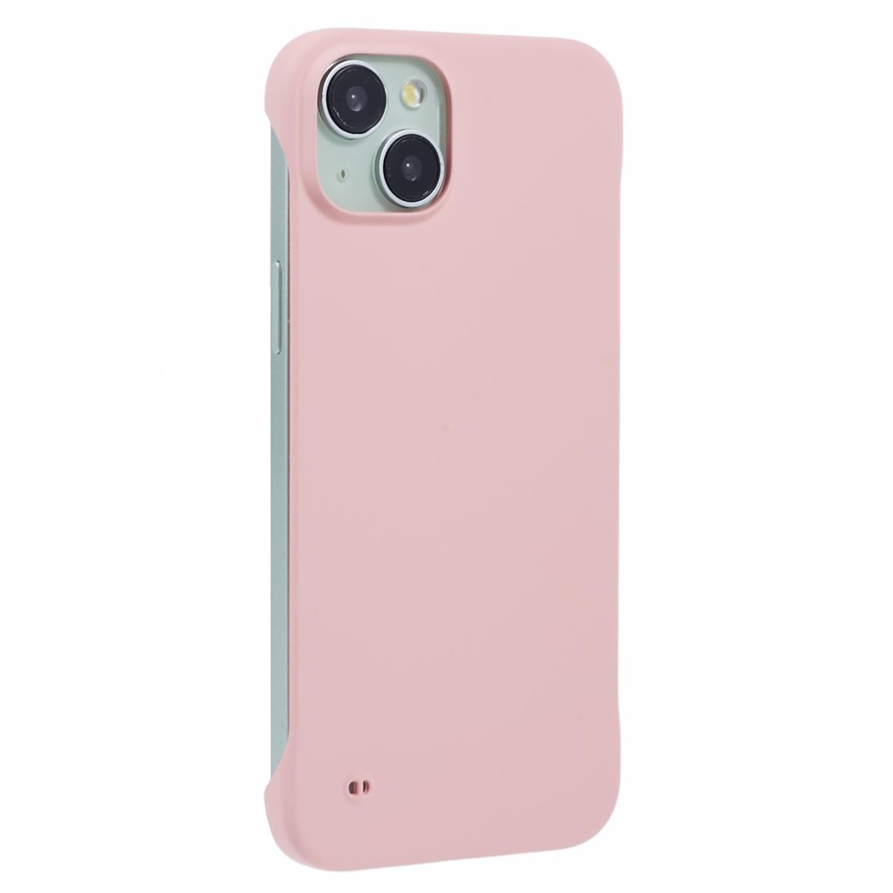 For iPhone 15 Case Skin-Touch Hard PC Phone Cover Slim Borderless - Pink