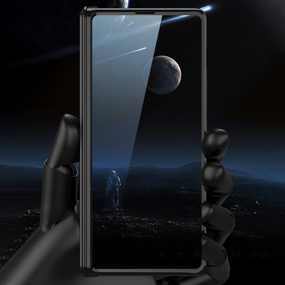 GKK For Samsung Galaxy Z Fold4 5G Magnetic Hinge PC Cover Full Protection Folding Phone Case with Tempered Glass Screen Film - Green-5