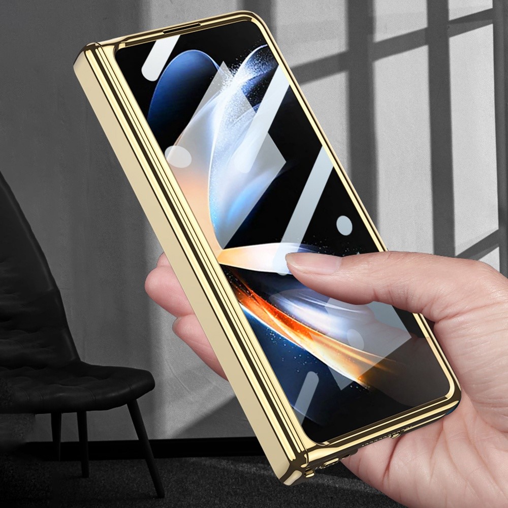 GKK For Samsung Galaxy Z Fold4 5G Magnetic Hinge PC Cover Full Protection Folding Phone Case with Tempered Glass Screen Film - Green-6
