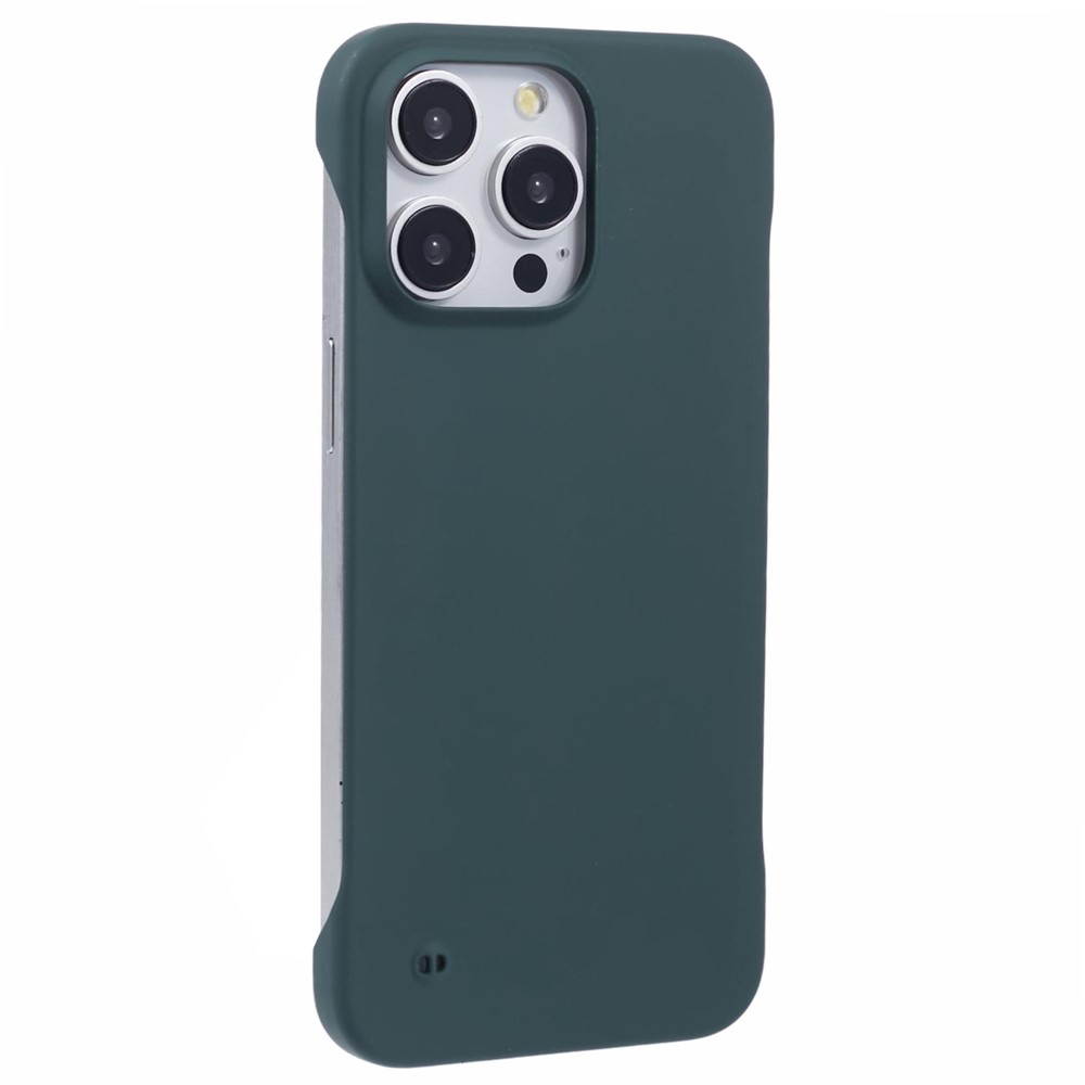 For iPhone 14 Pro Case Hard PC Borderless Protector Back Phone Cover - Midnight Green