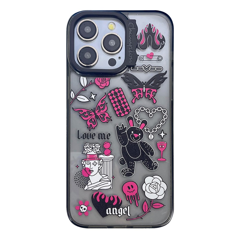 For iPhone 13 Pro Case Pattern Printed PC + TPU Phone Protective Cover - Angel