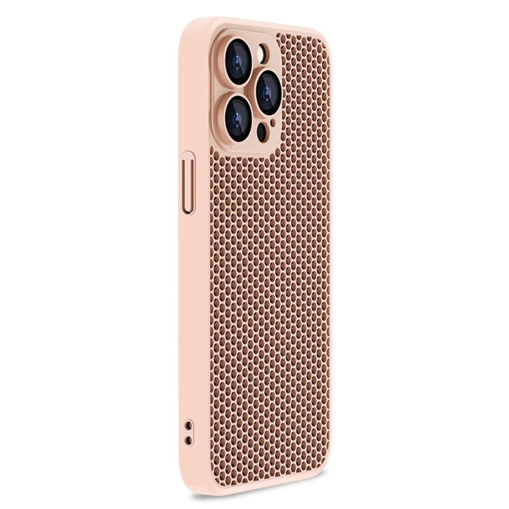 X-LEVEL For iPhone 13 Pro Max Case Hard PC Lens Protection Heat Dissipation Phone Cover - Pink