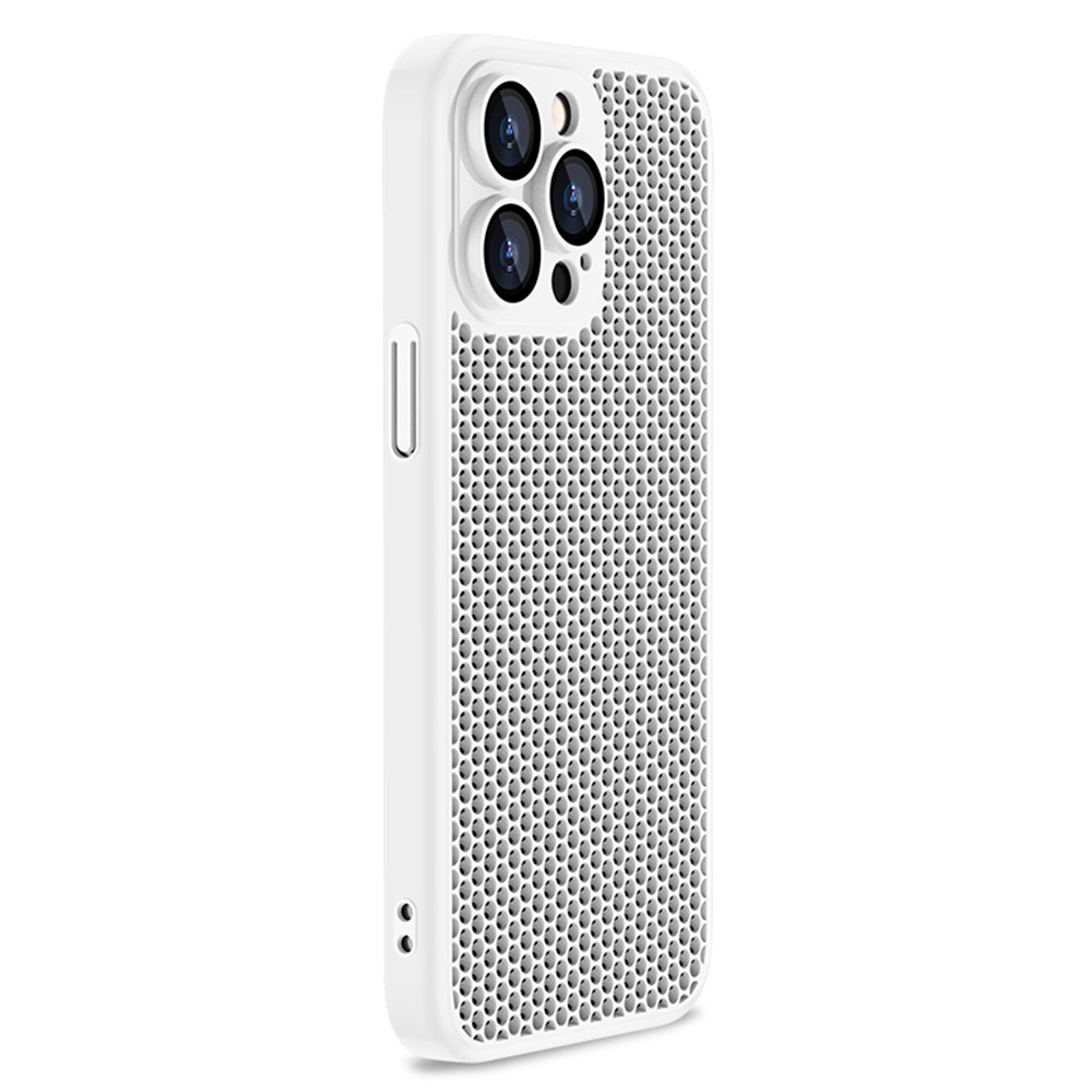 X-LEVEL For iPhone 13 Pro Max Case Hard PC Lens Protection Heat Dissipation Phone Cover - White