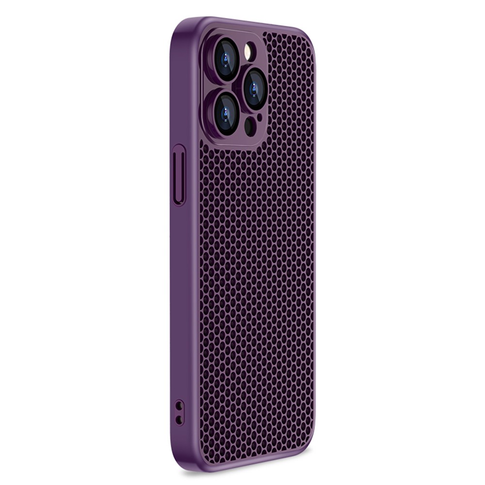 X-LEVEL For iPhone 13 Pro Max Case Hard PC Lens Protection Heat Dissipation Phone Cover - Purple