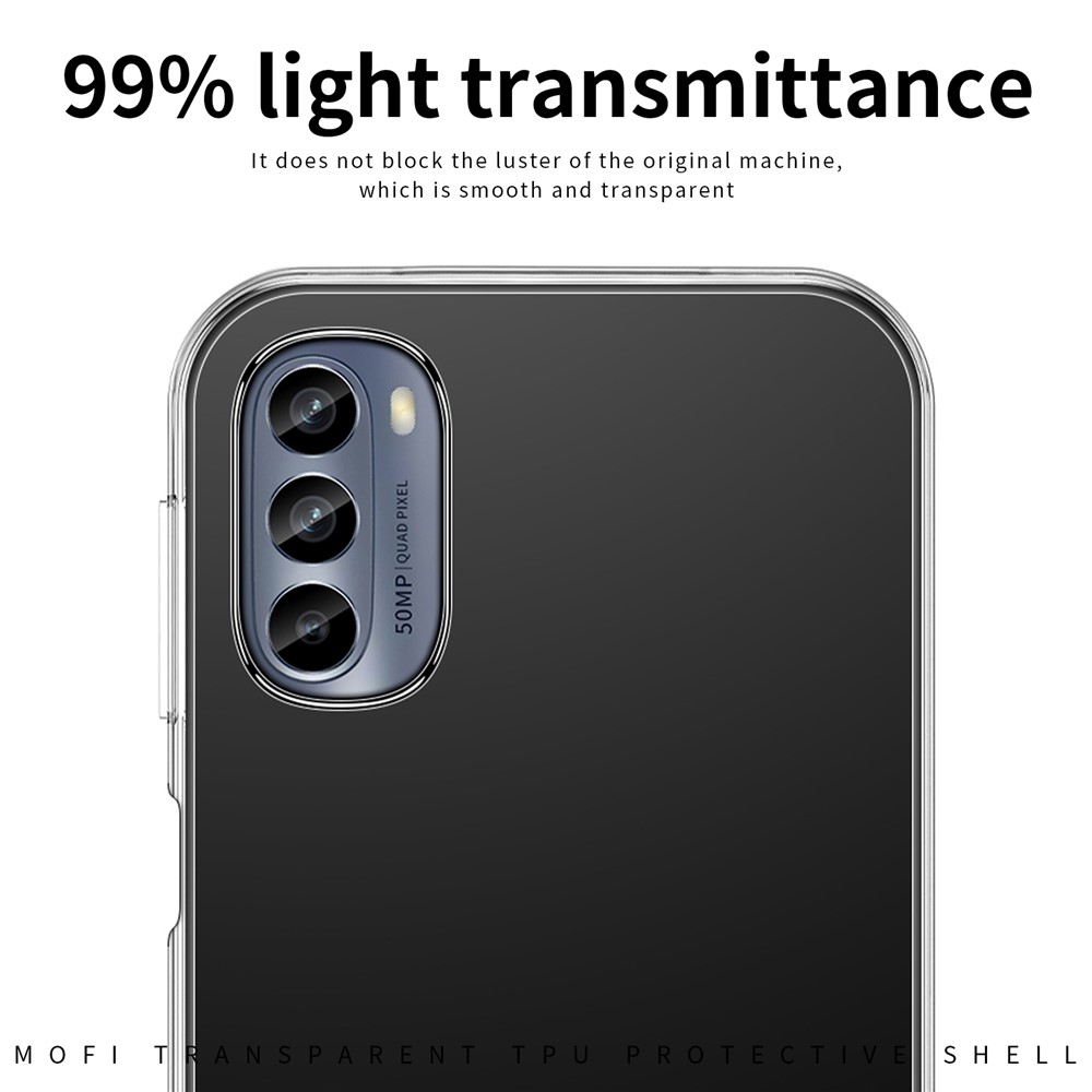 MOFI for Motorola Moto G62 5G Clear Case Shock Absorption TPU Anti-Scratch Back Cover-6