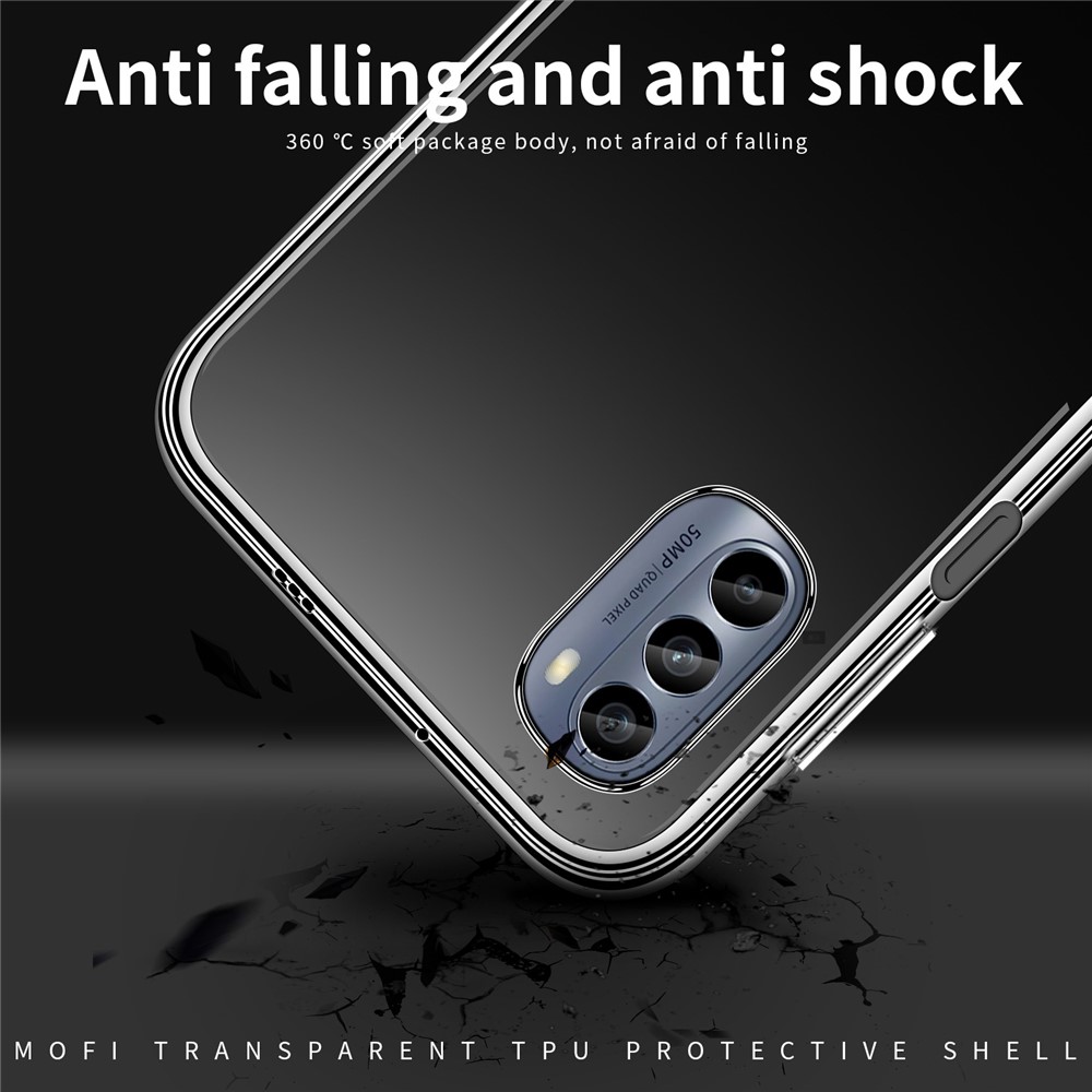 MOFI for Motorola Moto G62 5G Clear Case Shock Absorption TPU Anti-Scratch Back Cover-9