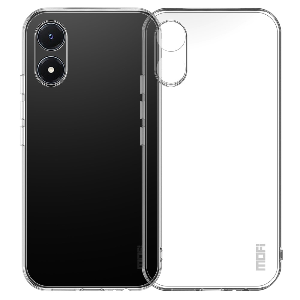 MOFI for vivo Y02s 4G Clear Crystal Not-Yellowing Case Flexible TPU Anti-Scratch Protective Phone Cover-1
