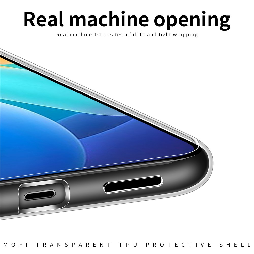 MOFI for vivo Y02s 4G Clear Crystal Not-Yellowing Case Flexible TPU Anti-Scratch Protective Phone Cover-8