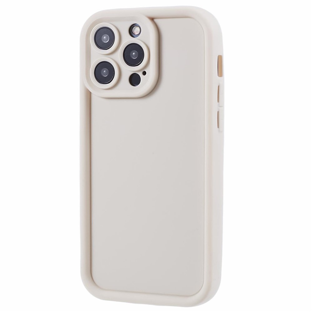 For iPhone 13 Pro Max Case Shockproof TPU Phone Back Cover - Beige