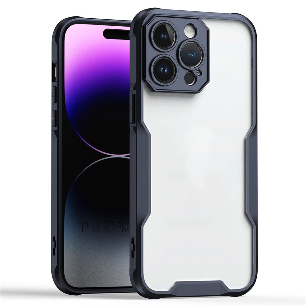 For iPhone 14 Pro Case Military-Grade Drop Protection Shockproof Phone Back Cover - Black