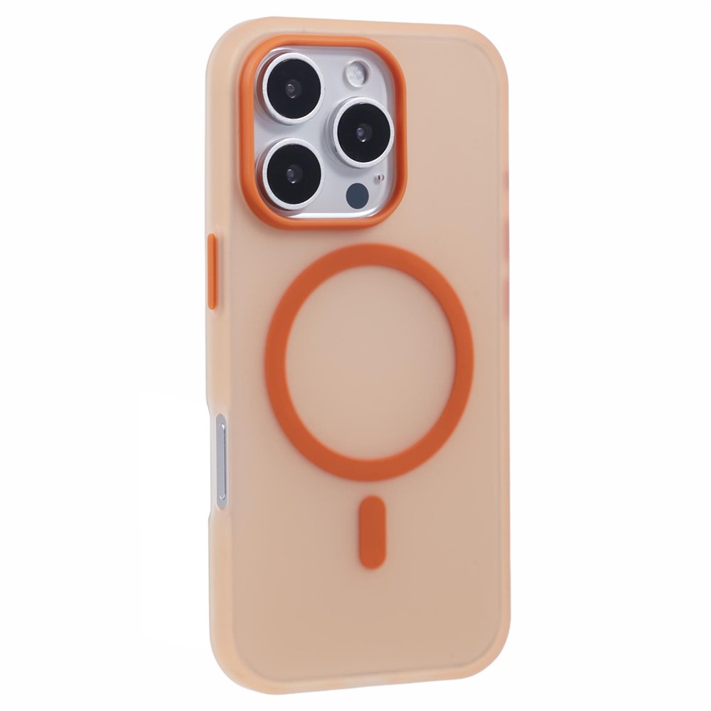 For iPhone 14 Pro Max Case Compatible with MagSafe Anti-Fingerprint Matte TPU Phone Cover - Orange