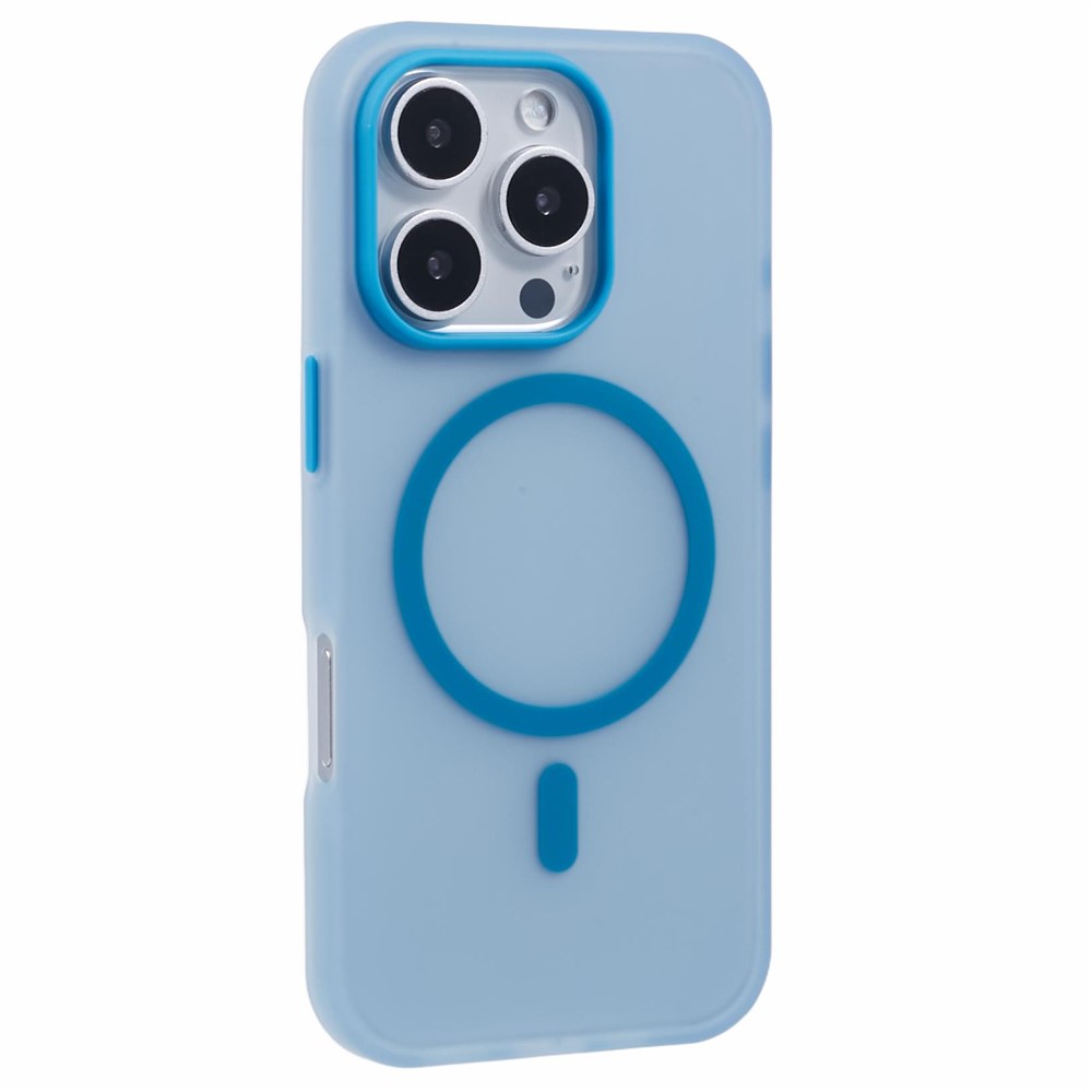 For iPhone 14 Pro Max Case Compatible with MagSafe Anti-Fingerprint Matte TPU Phone Cover - Blue
