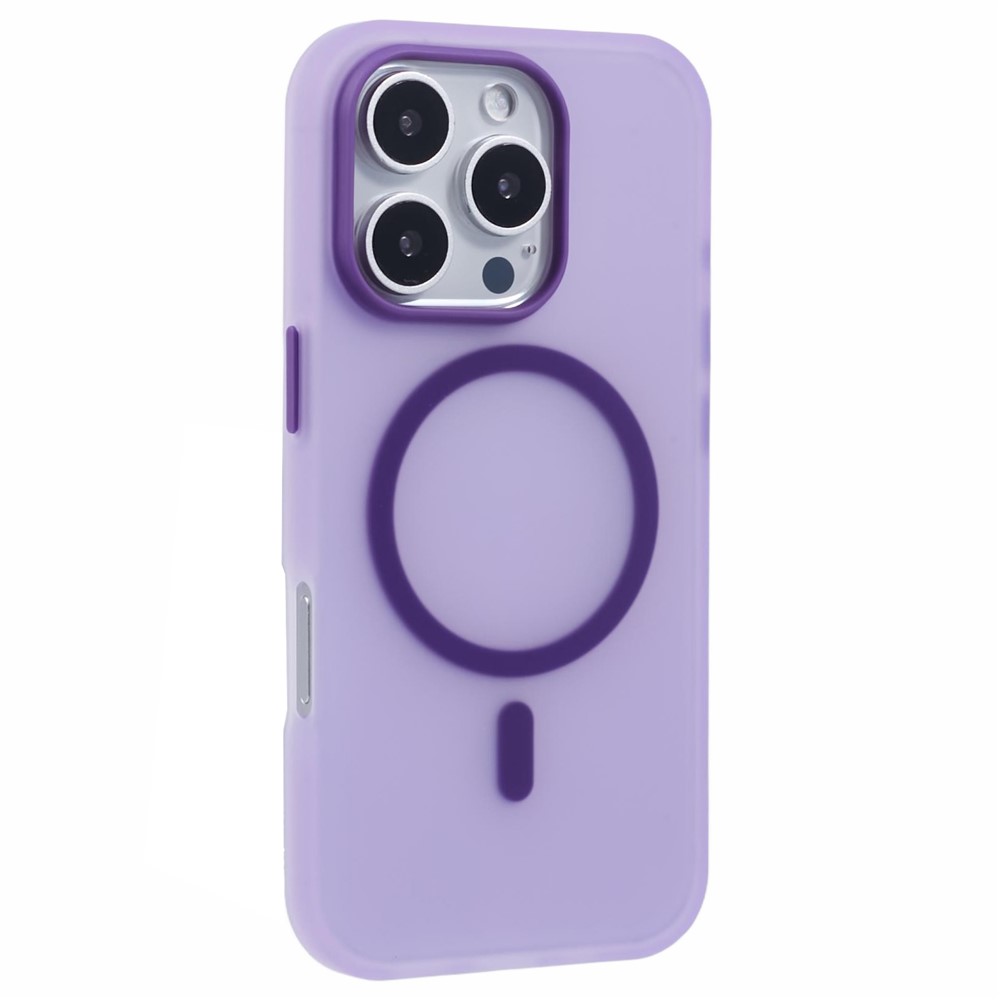 For iPhone 14 Pro Max Case Compatible with MagSafe Anti-Fingerprint Matte TPU Phone Cover - Purple
