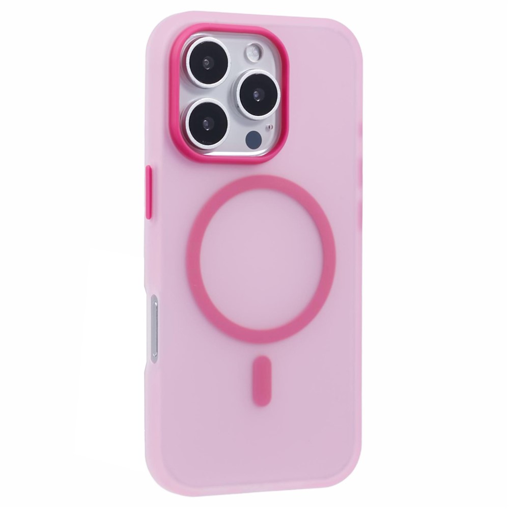 For iPhone 14 Pro Max Case Compatible with MagSafe Anti-Fingerprint Matte TPU Phone Cover - Pink