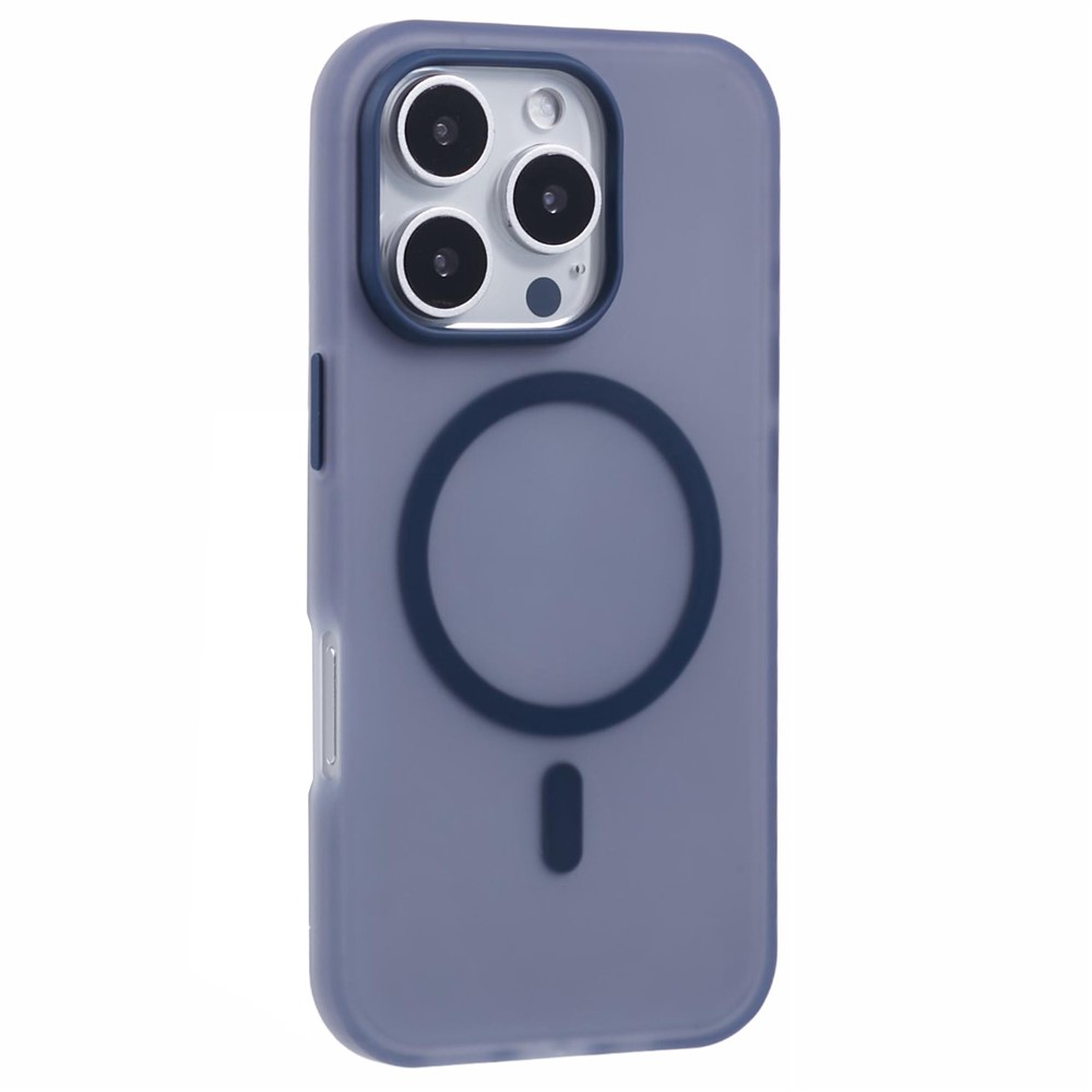 For iPhone 14 Pro Max Case Compatible with MagSafe Anti-Fingerprint Matte TPU Phone Cover - Navy Blue