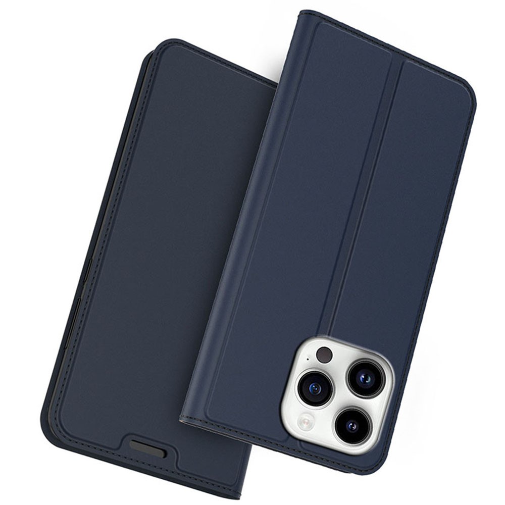 For iPhone 14 Pro Case Magnetic Closure Shockproof Leather Phone Cover Card Holder - Blue