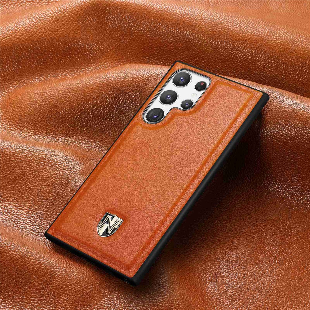 Wholesale CASENEO Phone Case for Samsung Galaxy S22 Ultra 5G Shockproof Case Genuine Leather+PC