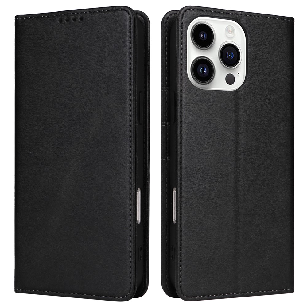 For iPhone 14 Pro Case PU Leather Phone Cover with RFID Blocking Wallet - Black