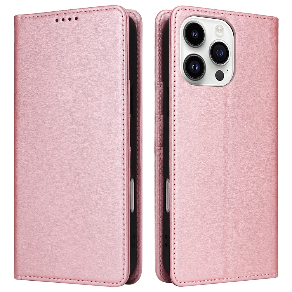 For iPhone 14 Pro Case PU Leather Phone Cover with RFID Blocking Wallet - Pink