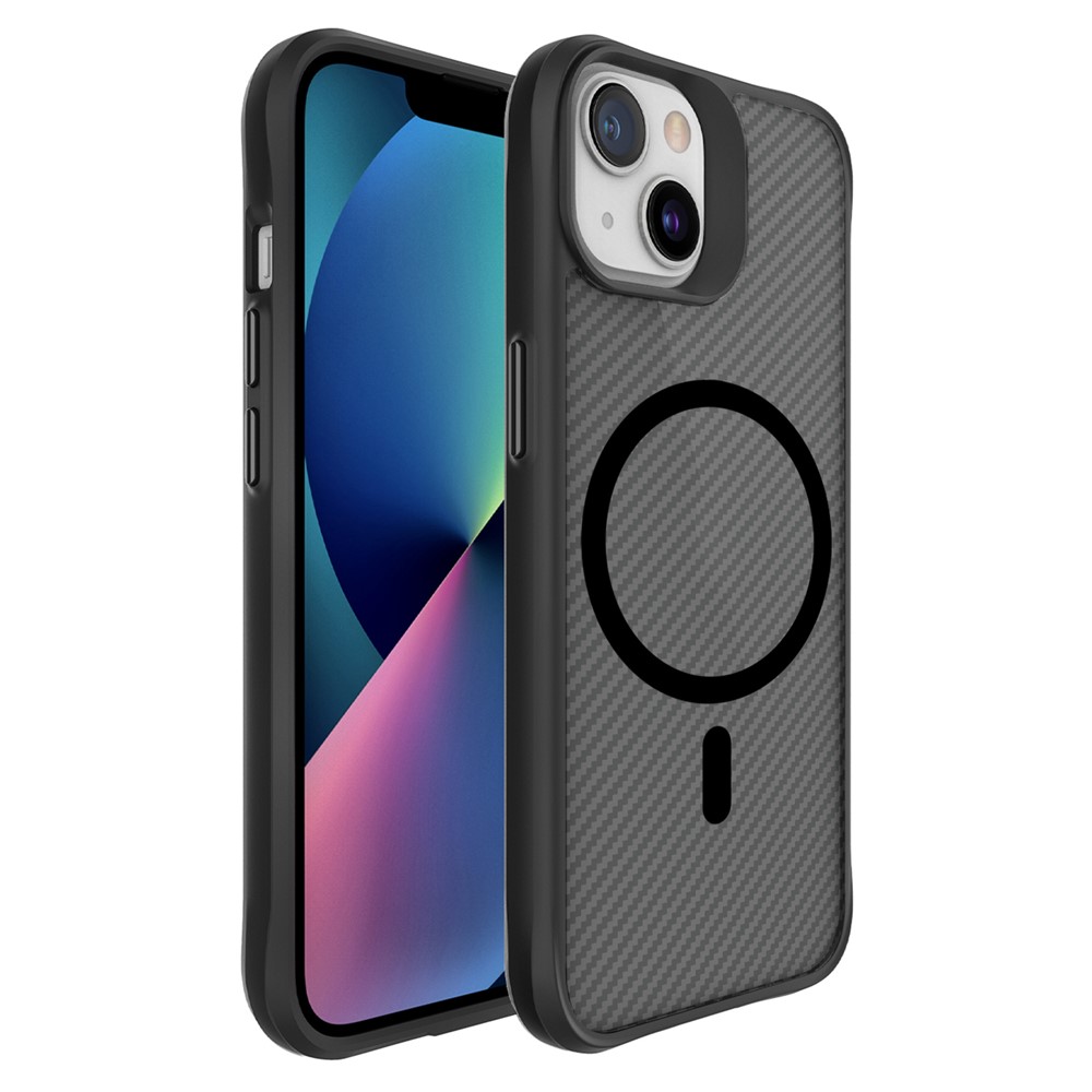 For iPhone 13 Case Compatible with MagSafe TPU+PC Protective Cover - Black