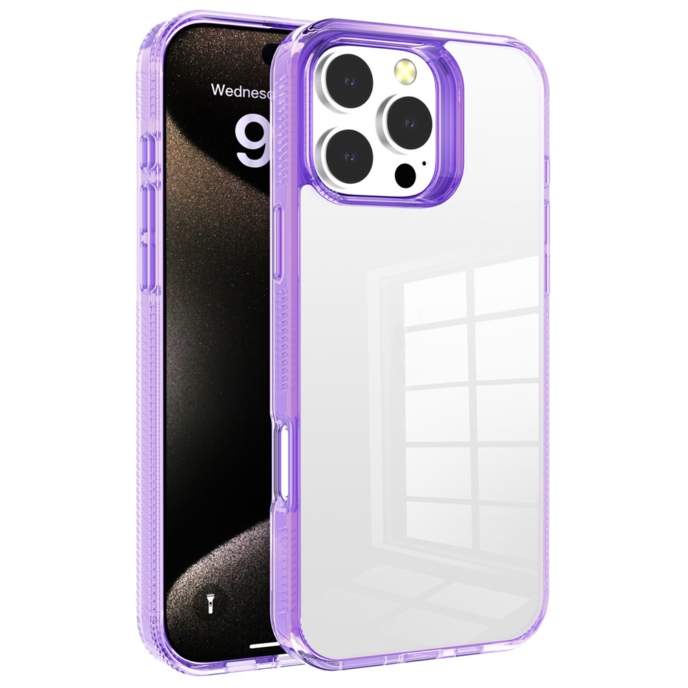 G Style For iPhone 13 Pro Case Anti-Scratch TPU+PC Clear Phone Cover - Purple