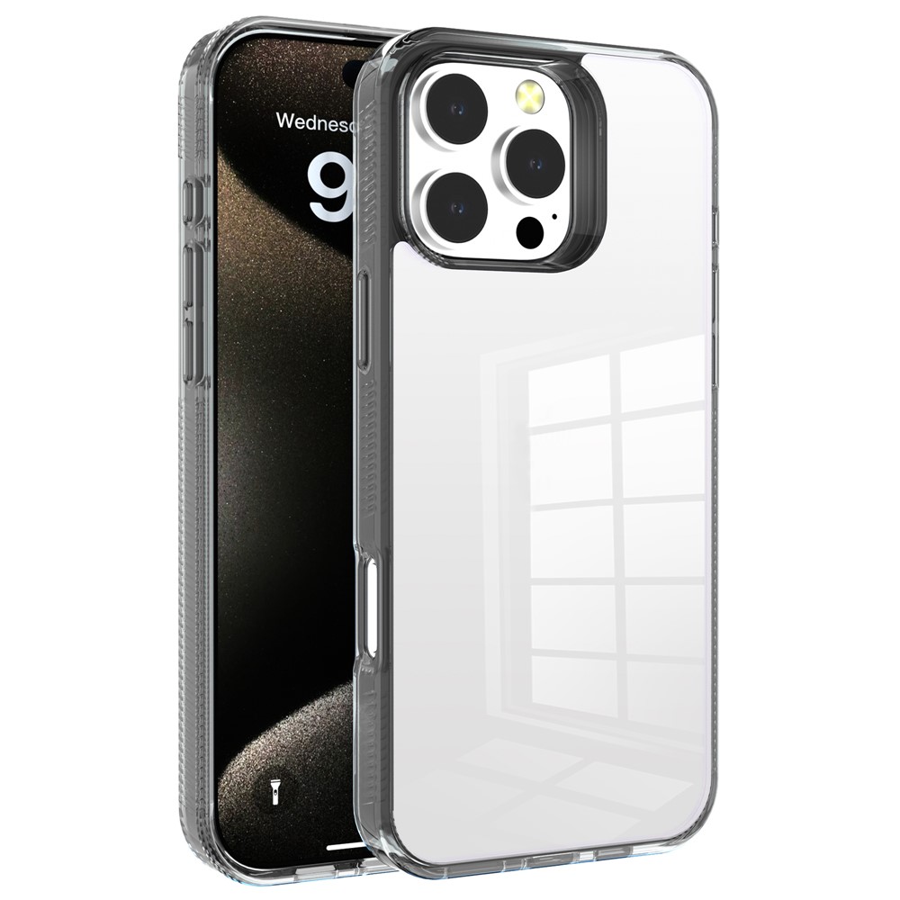 G Style For iPhone 13 Pro Case Anti-Scratch TPU+PC Clear Phone Cover - Black