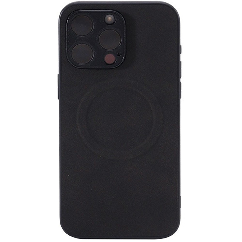 For iPhone 14 Pro Case Compatible with MagSafe PC+TPU Skin-Touch Texture Phone Cover - Black