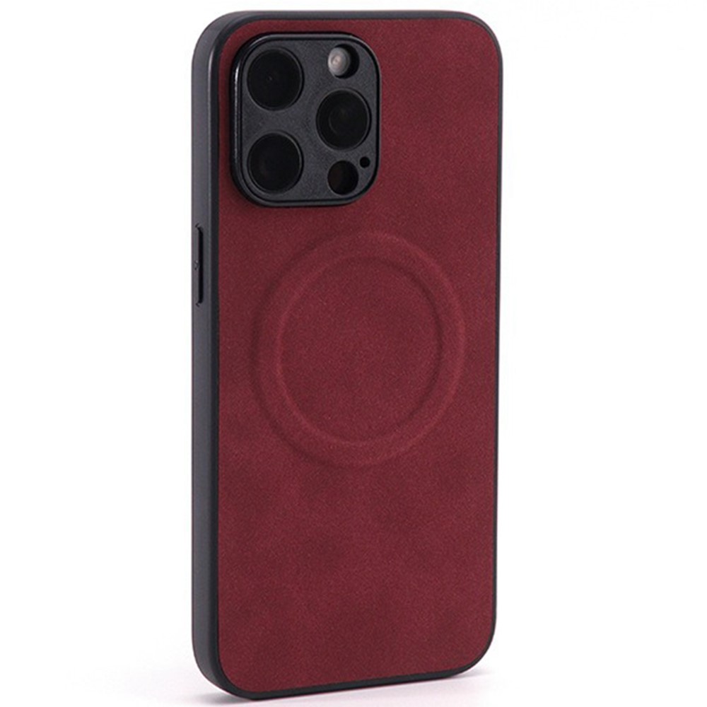 For iPhone 14 Pro Case Compatible with MagSafe PC+TPU Skin-Touch Texture Phone Cover - Red