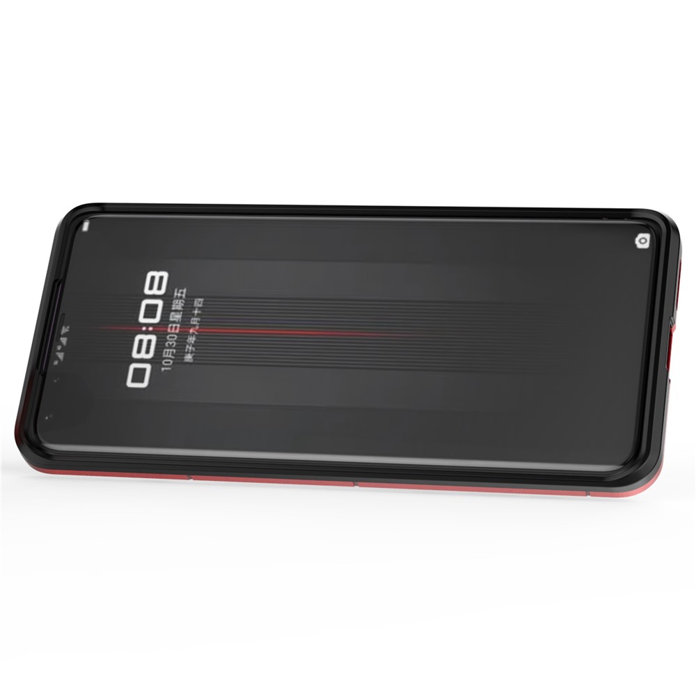 For Huawei Mate 50 Pro 4G Hard PC Soft TPU Dual Layered Shockproof Cover Ring Kickstand Grip Protective Phone Case - Red-4